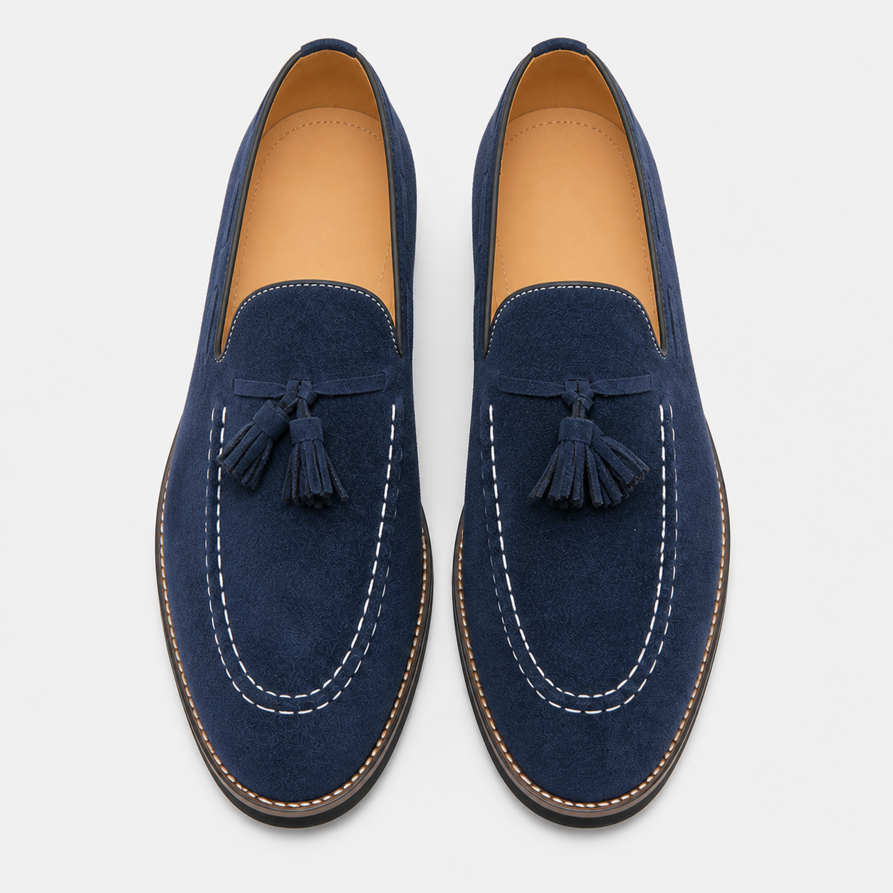 Men's Tasseled Loafers – Navy Blue