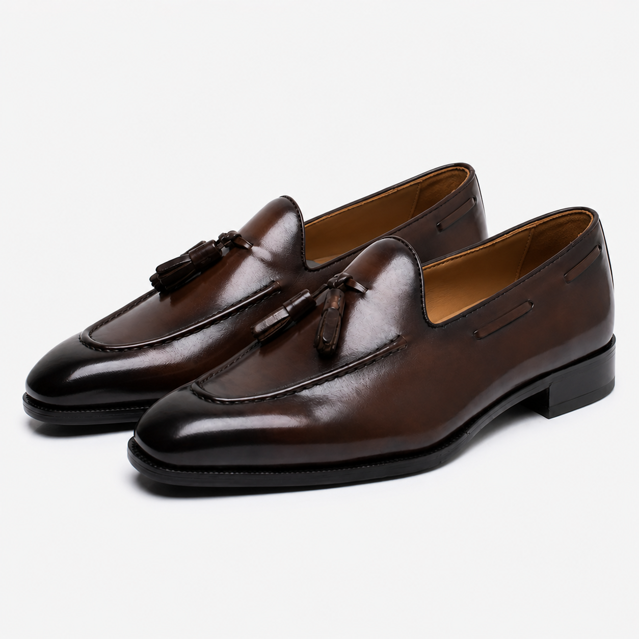 Men's Tasseled Loafers – Hand Stitching
