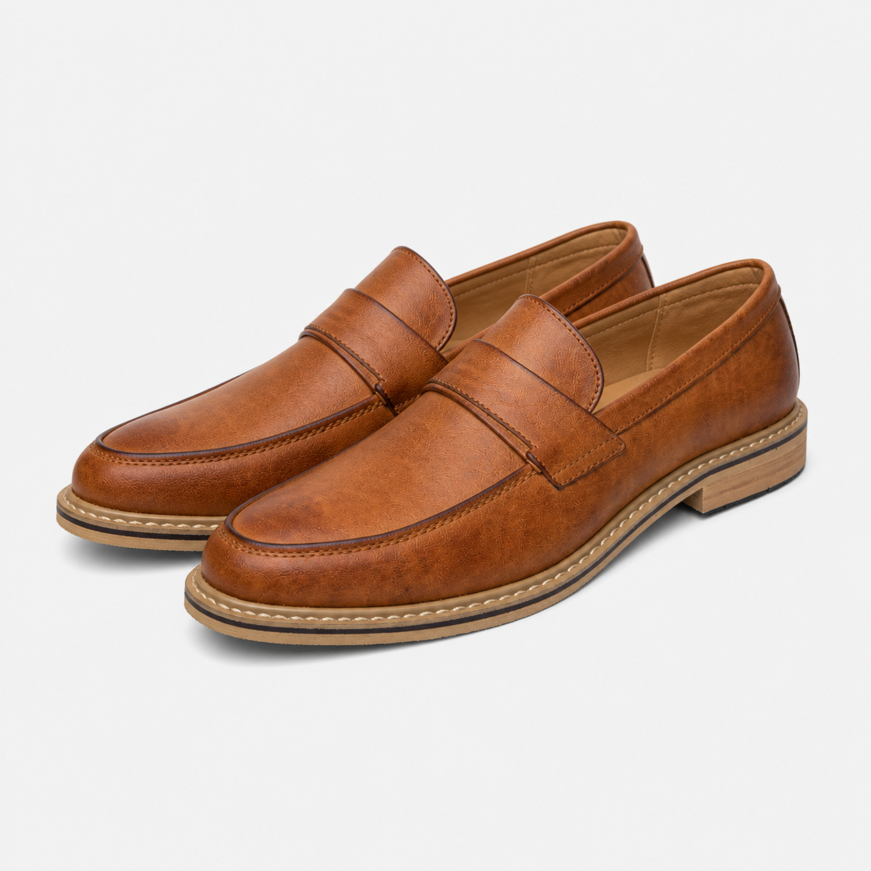 Men's Cognac Wedding Loafers