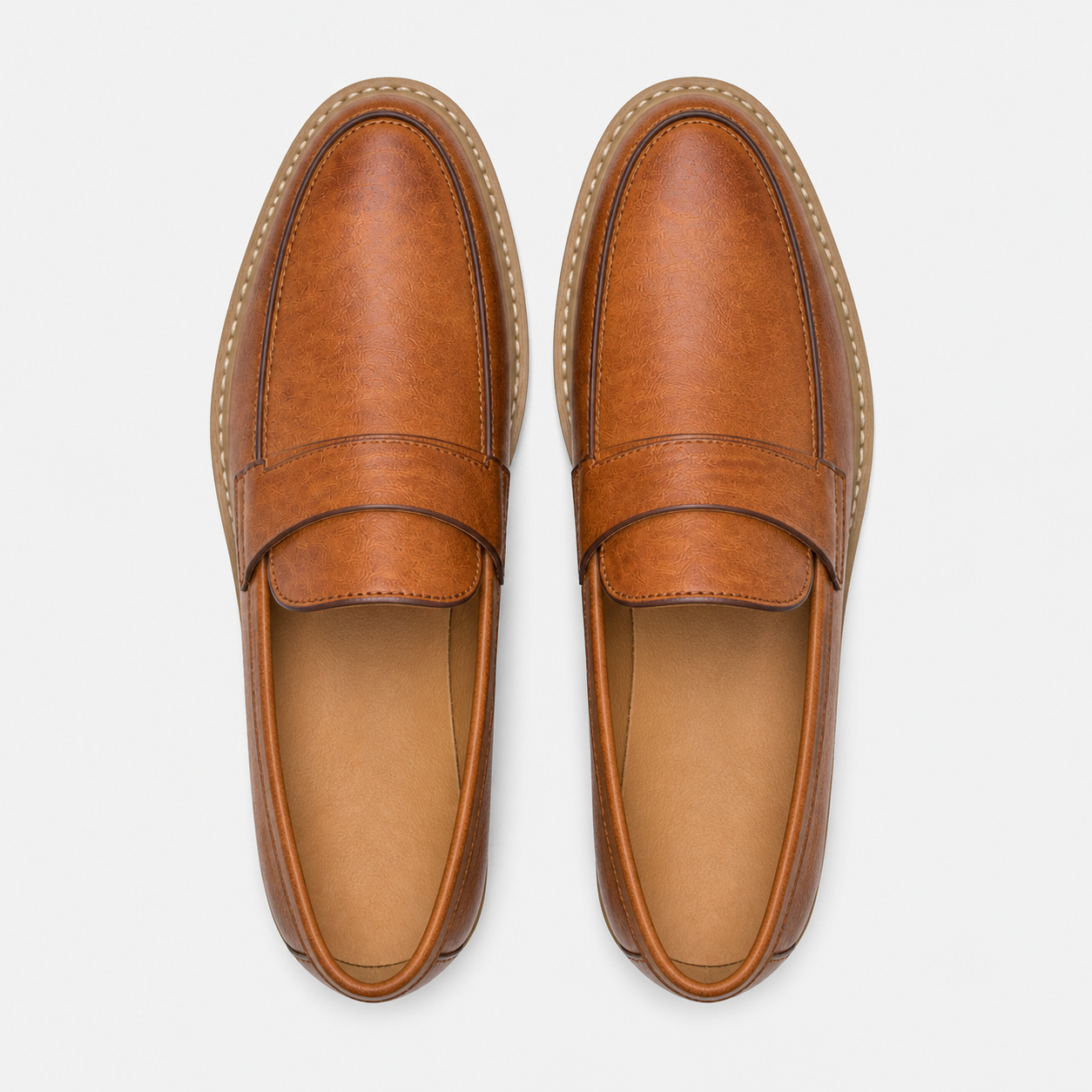 Men's Cognac Wedding Loafers