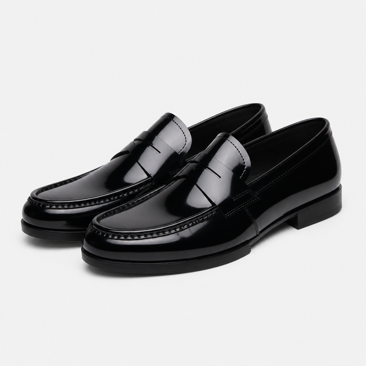 Men's Patent Loafers – Black