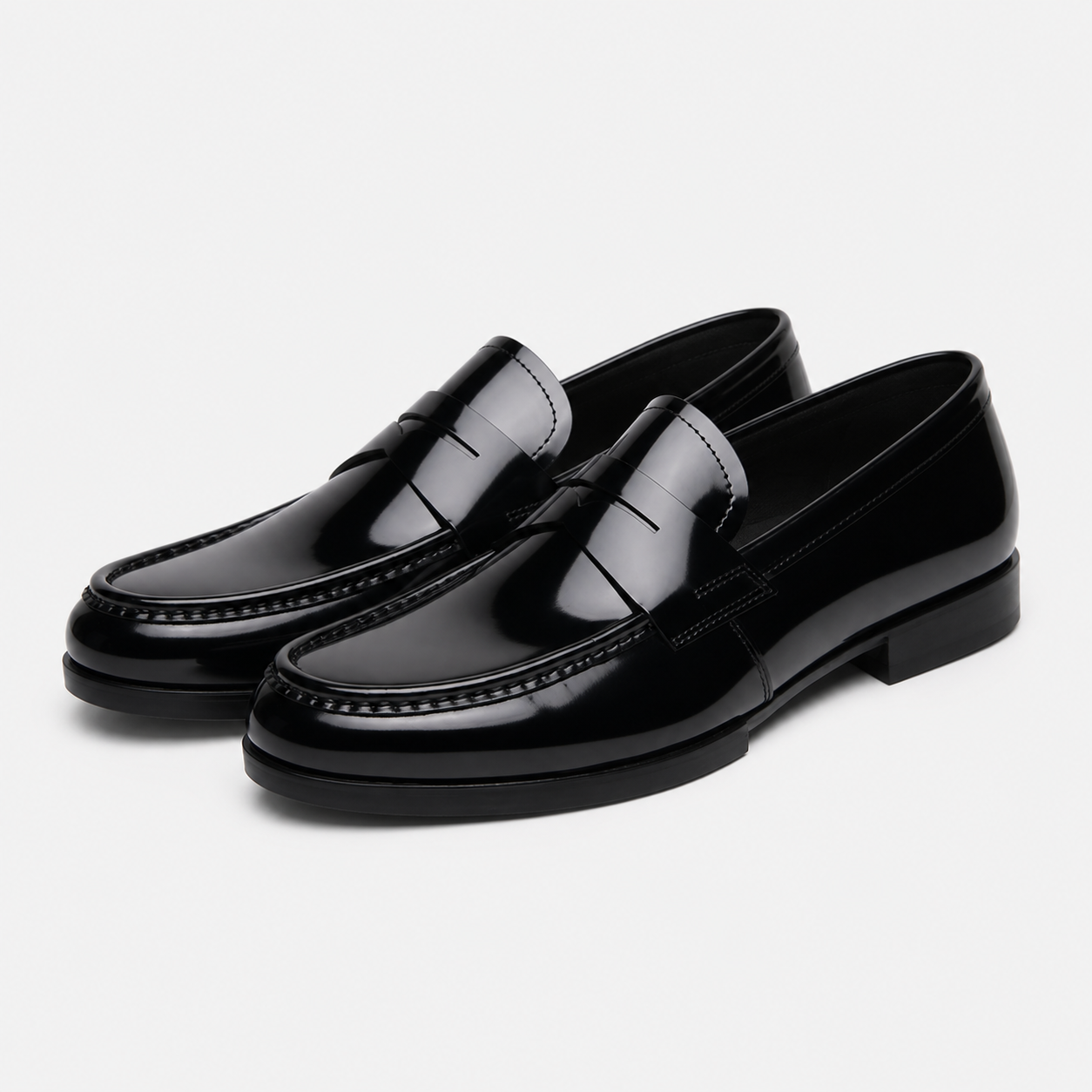 Men's Patent Loafers – Black