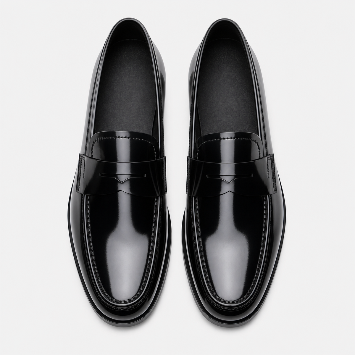 Men's Patent Loafers – Black