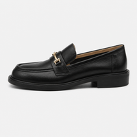 Women's Leather Loafers – Black