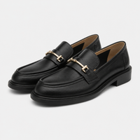 Women's Leather Loafers – Black
