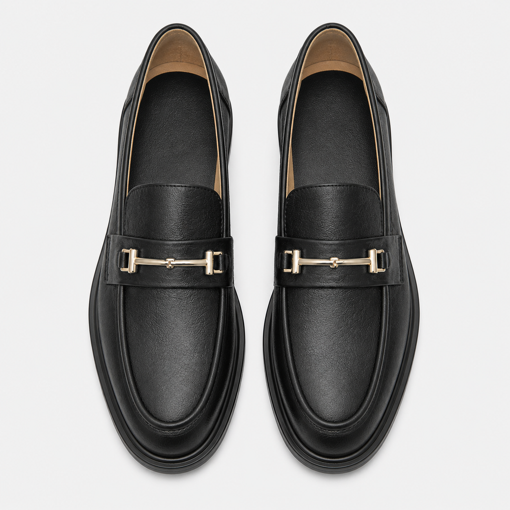 Women's Leather Loafers – Black