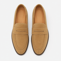 Women's Beige Suede Loafers