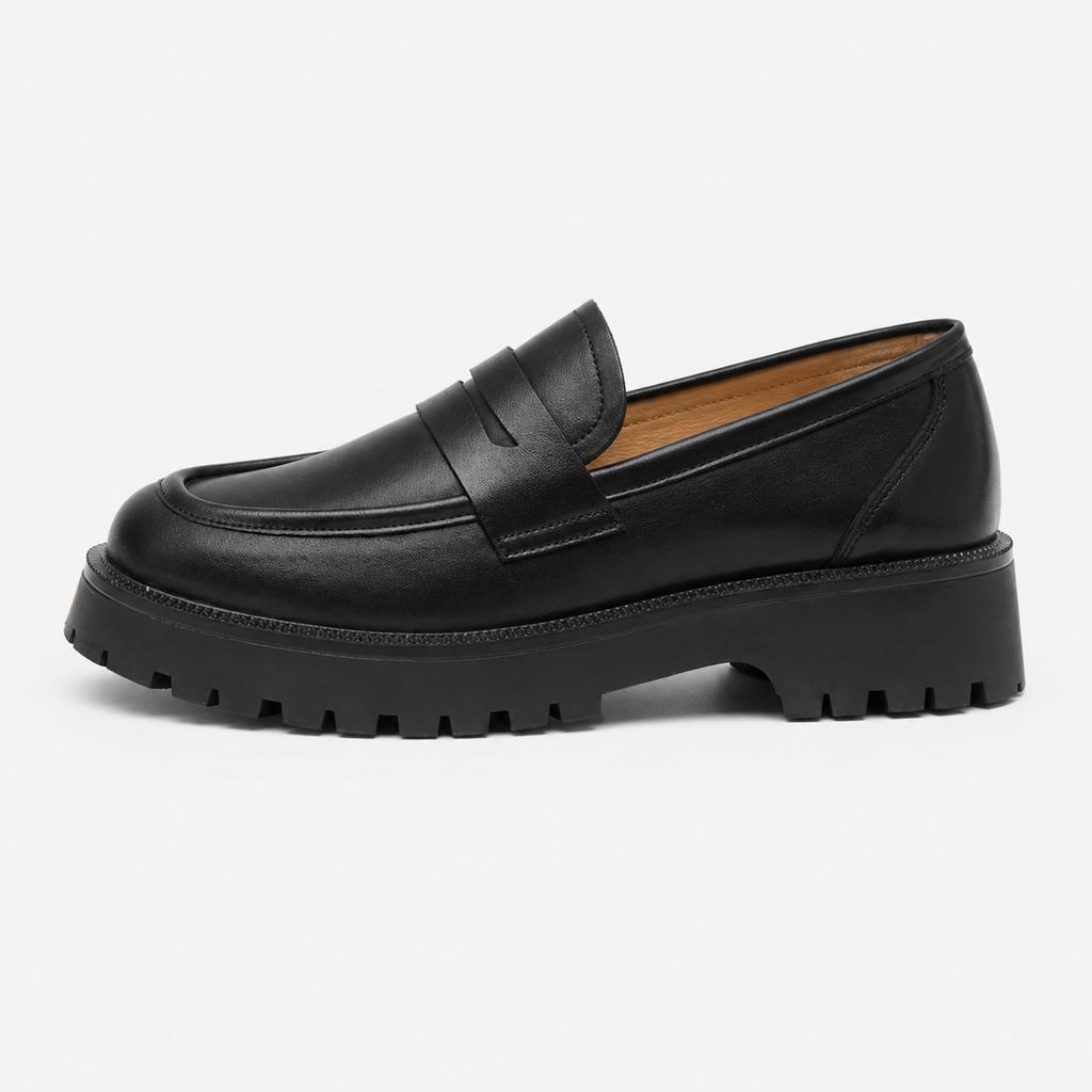 Women's Platform Loafers – Black