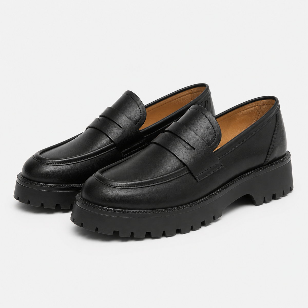 Women's Platform Loafers – Black
