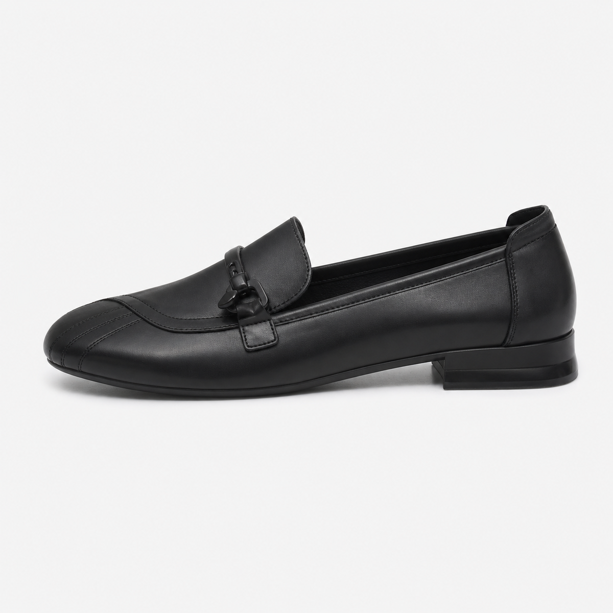 Women's Leather Heeled Loafers
