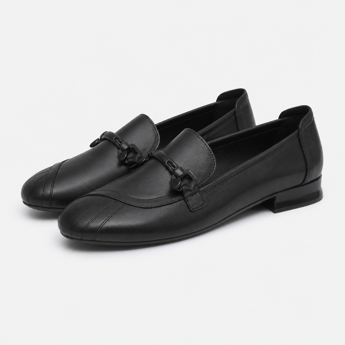 Women's Leather Heeled Loafers