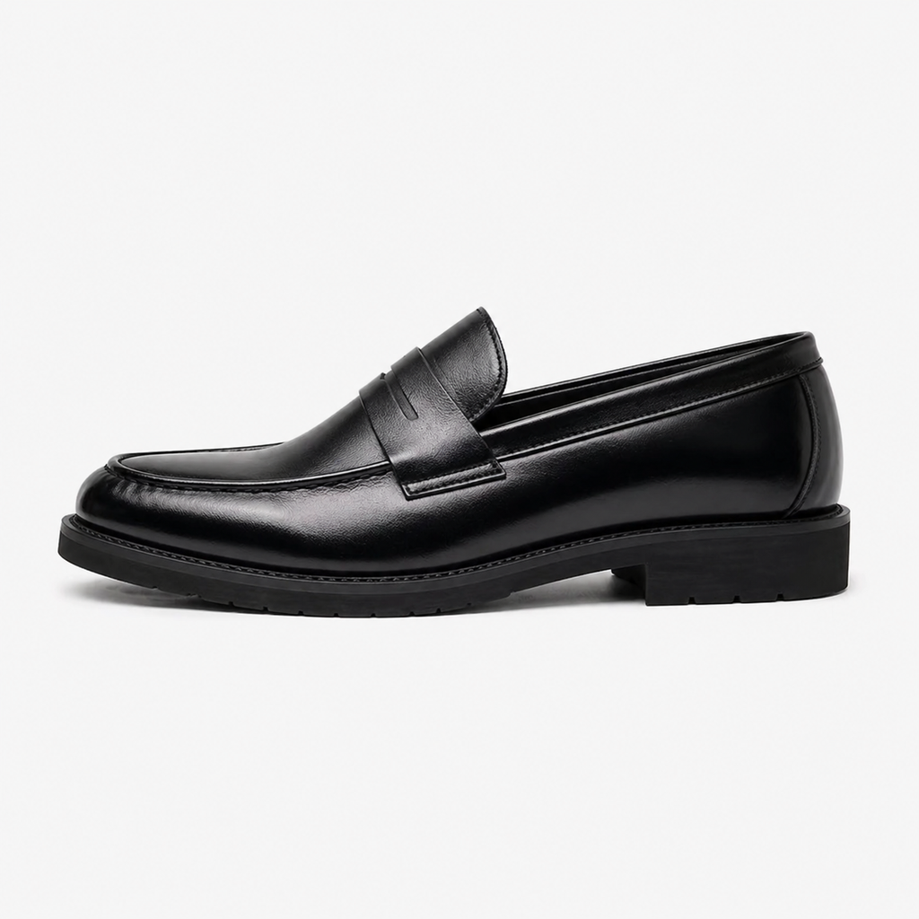 Men's Leather Loafers – Black