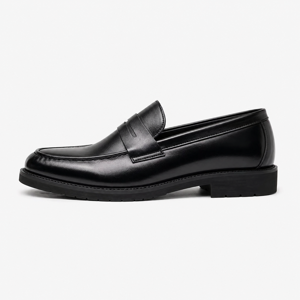 Men's Leather Loafers – Black