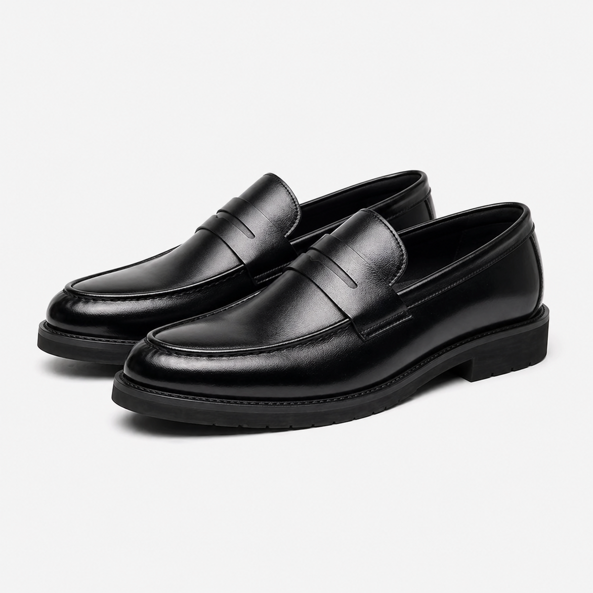 Men's Leather Loafers – Black