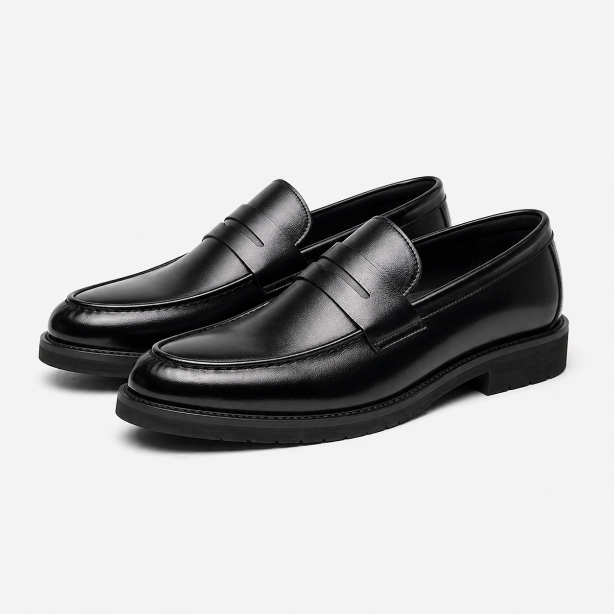 Men's Leather Loafers – Black