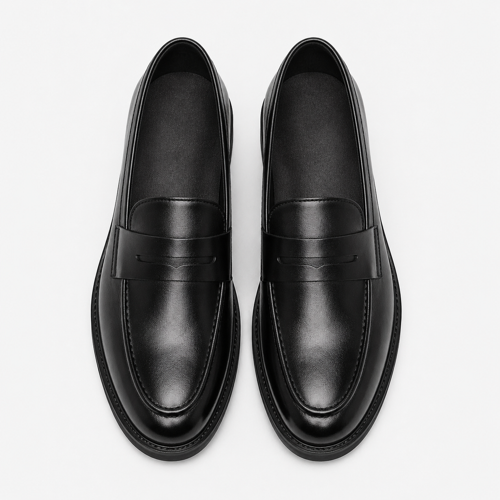 Men's Leather Loafers – Black