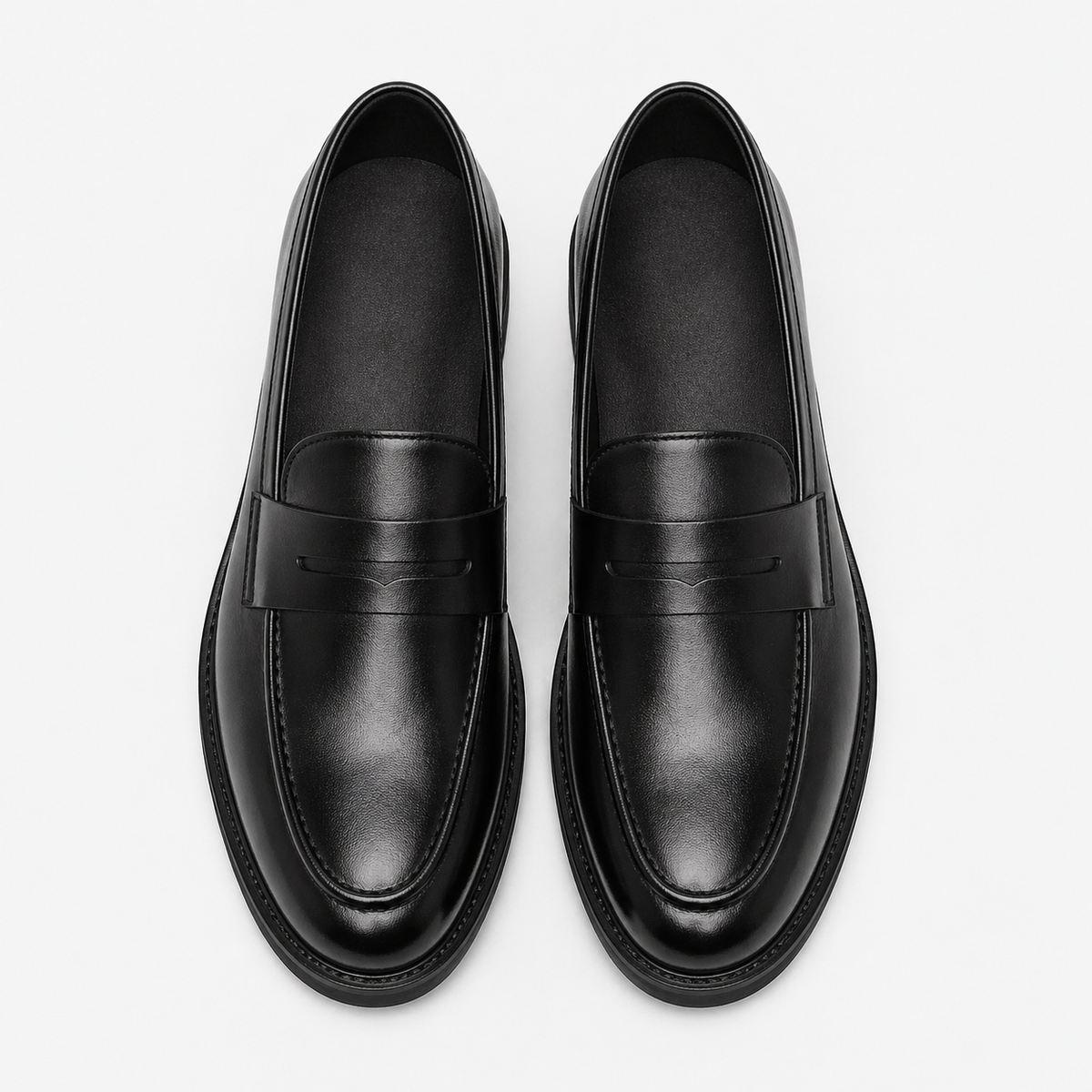 Men's Leather Loafers – Black