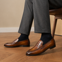 Men's Leather Loafers – Cognac