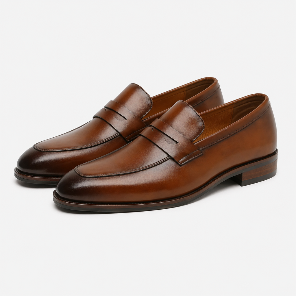 Men's Brown Leather Loafers