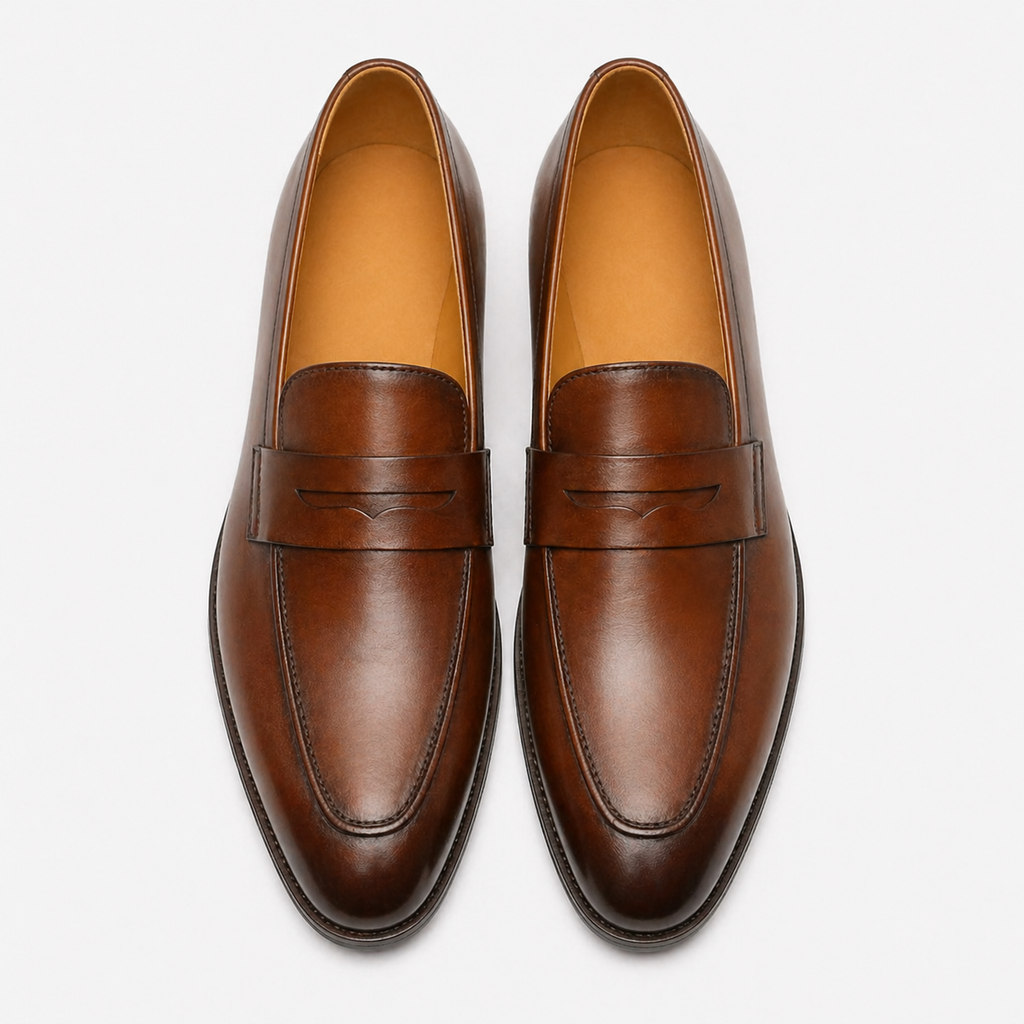 Men's Brown Leather Loafers