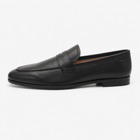 Men's Grained Leather Loafers