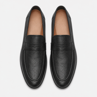 Men's Grained Leather Loafers