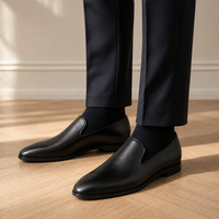 Men's Leather Loafers Without Laces