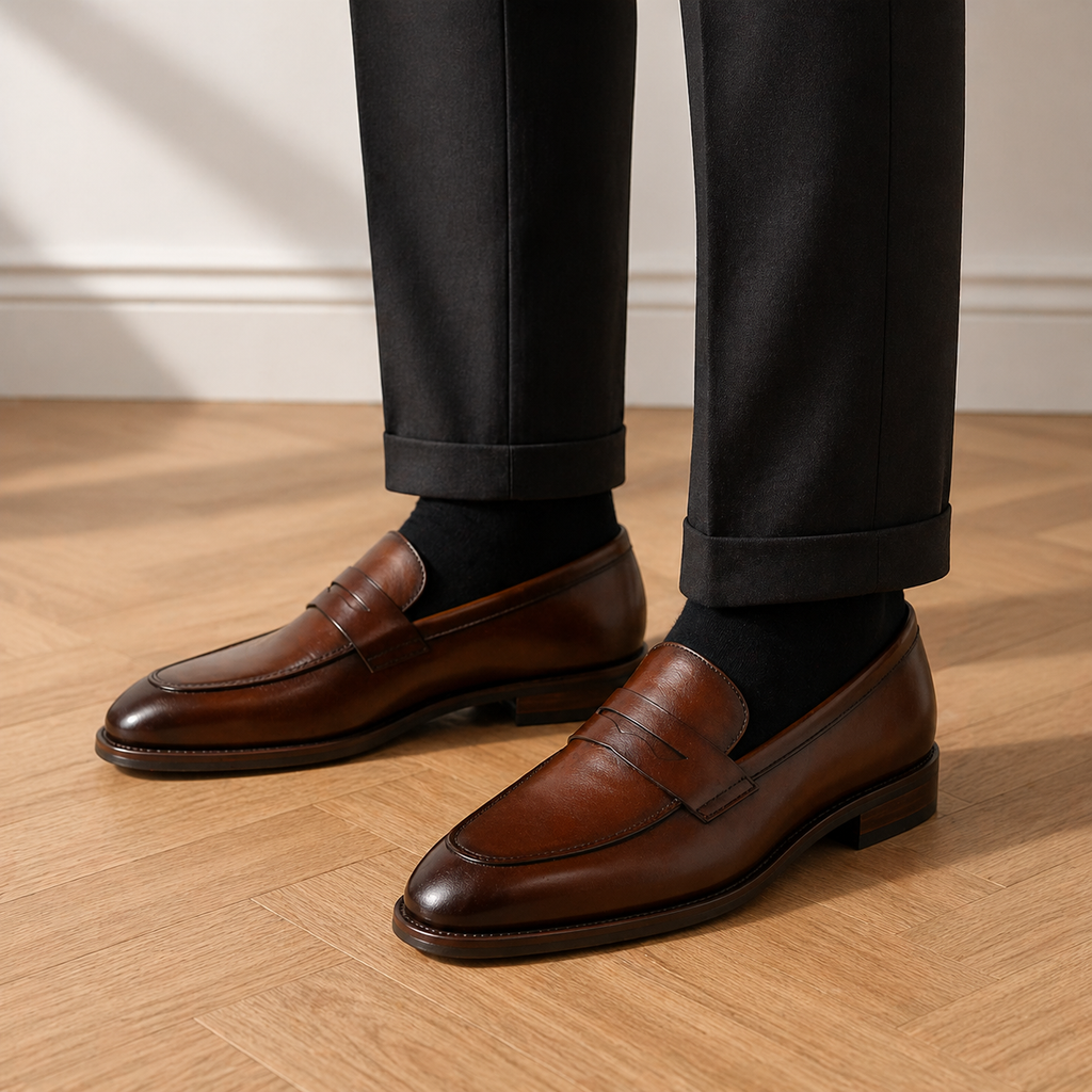 Men's Leather Loafers – Hand-Stitched