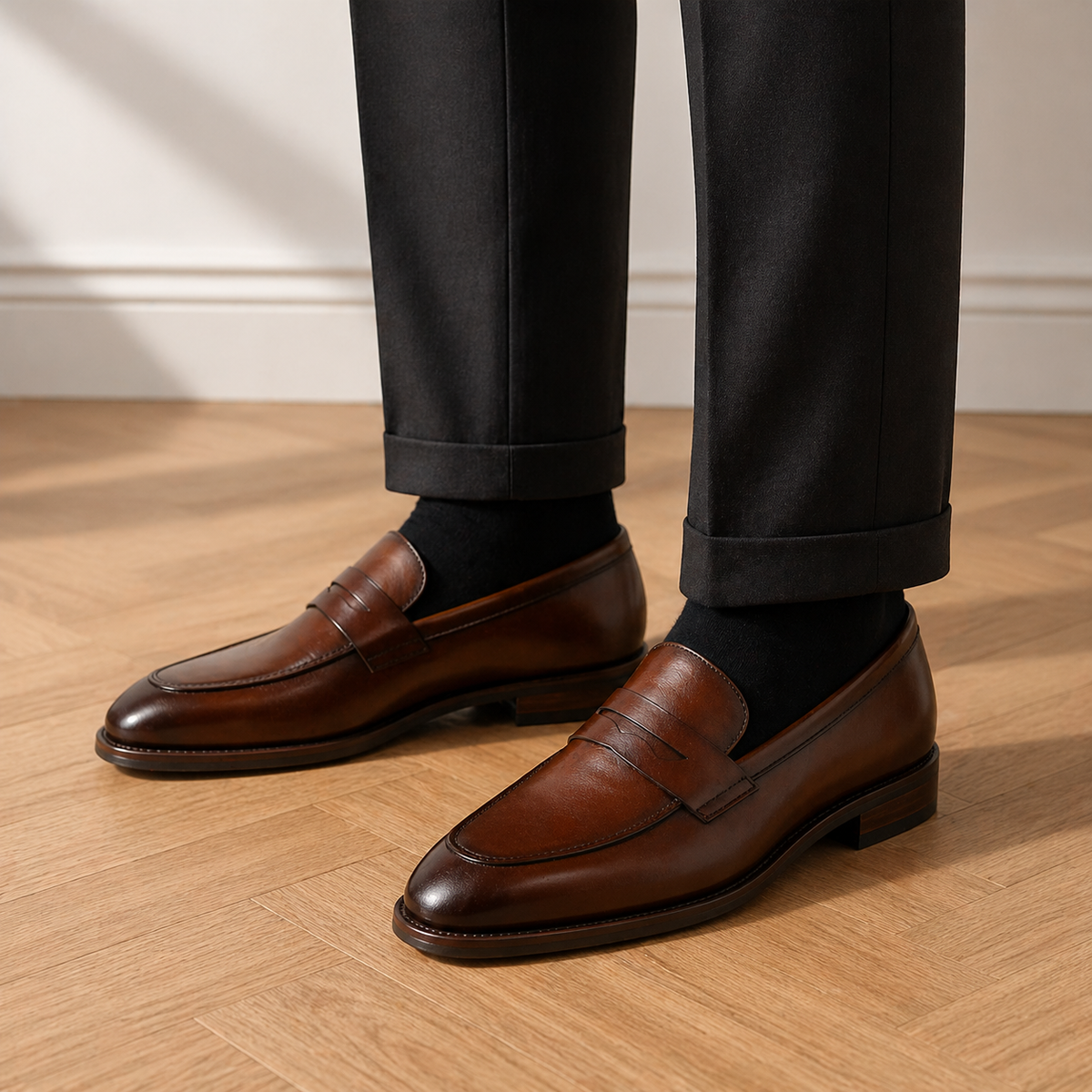 Men's Leather Loafers – Hand-Stitched