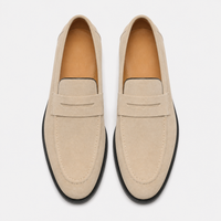 Men's Suede Loafers – Beige