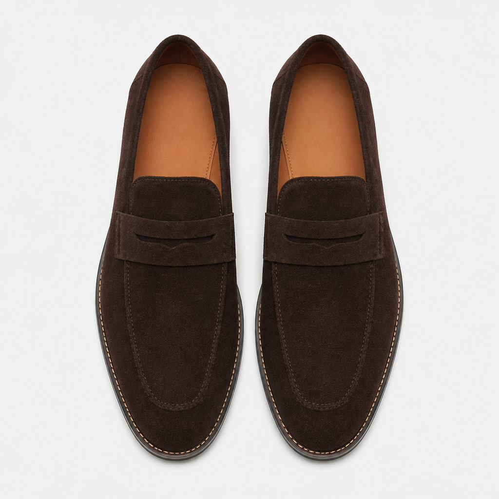 Men's Brown Suede Loafers