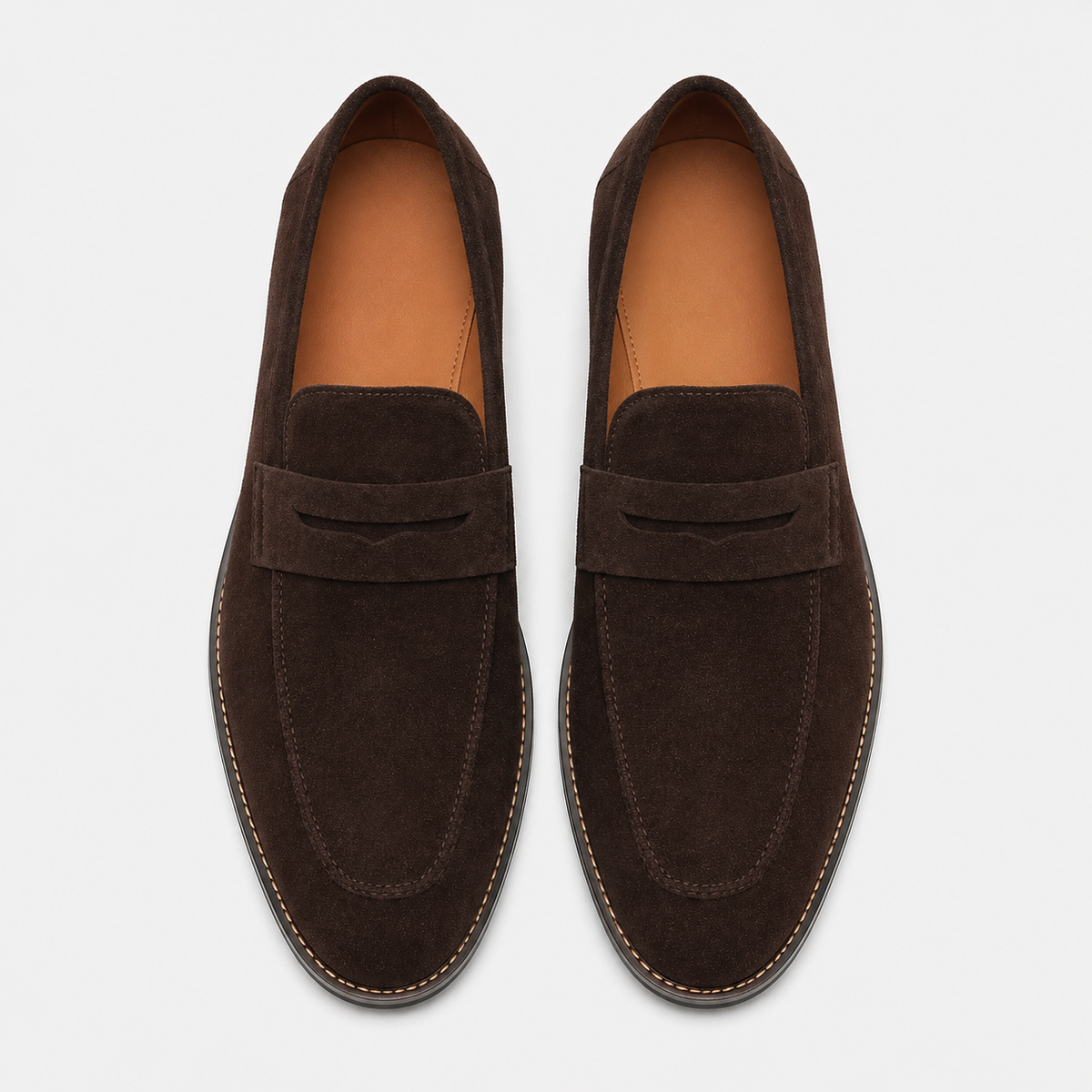 Men's Brown Suede Loafers