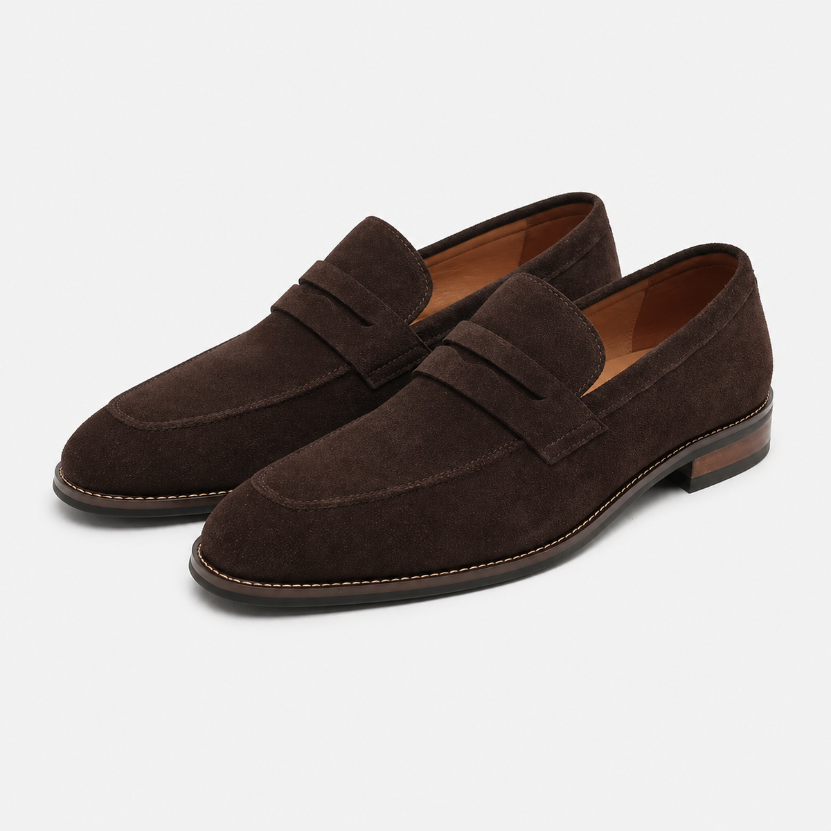 Men's Brown Suede Loafers