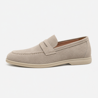Men's Suede Loafers – Taupe