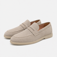 Men's Suede Loafers – Taupe