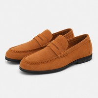 Men's Suede Loafers – Camel