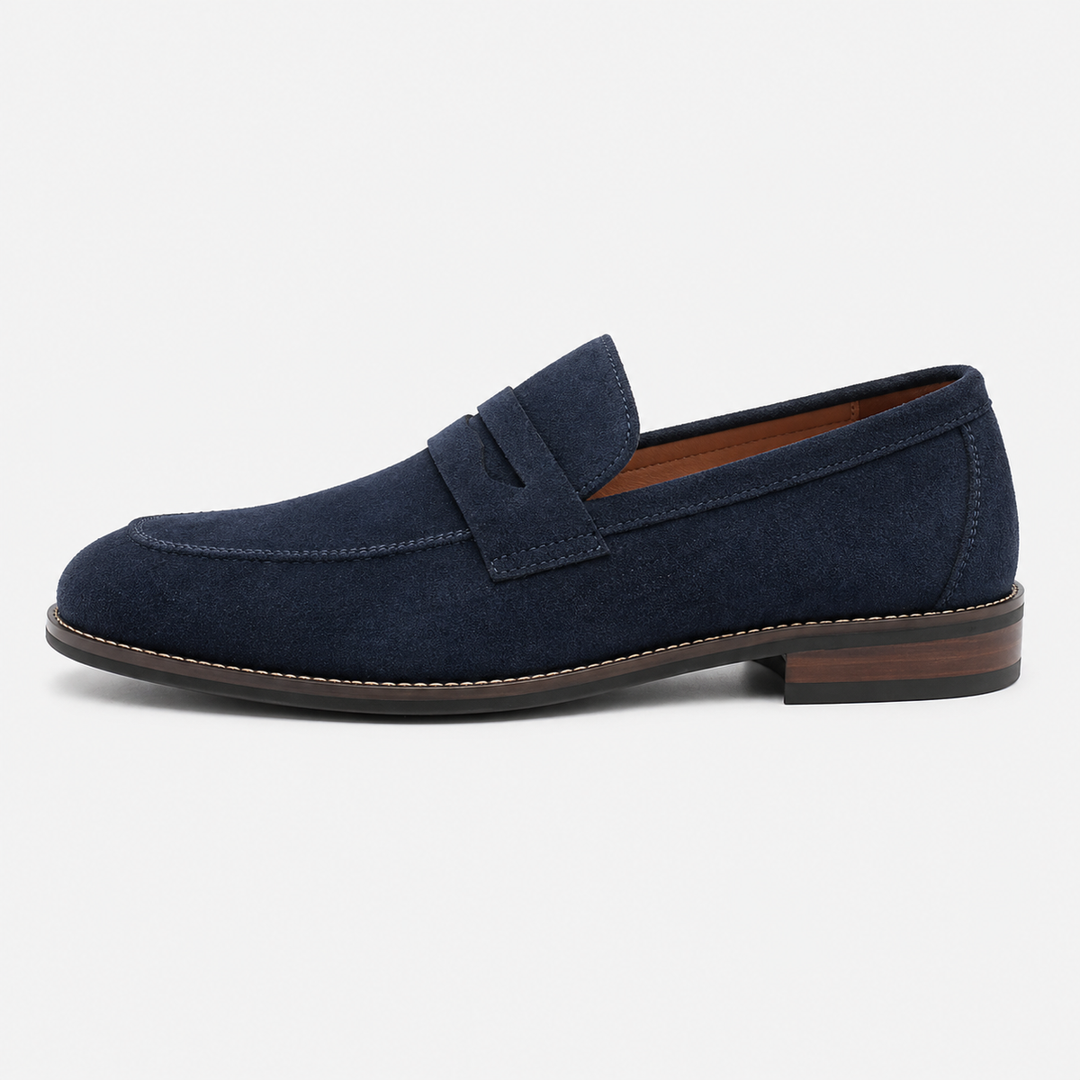 Men's Suede Loafers – Navy Blue