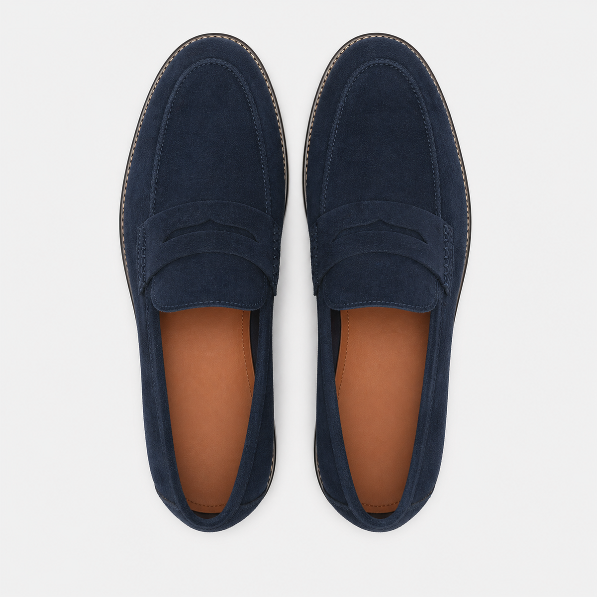 Men's Suede Loafers – Navy Blue