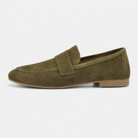 Men's Khaki Suede Loafers