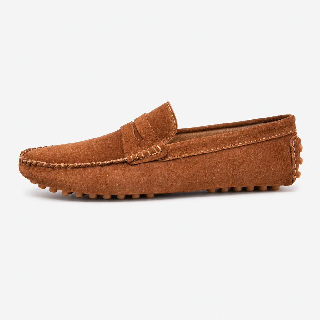Men's Suede Loafers with Spikes