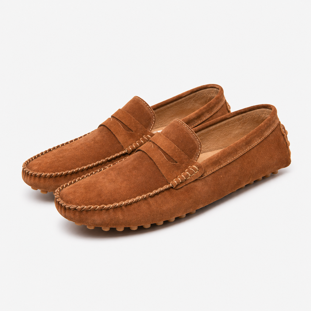 Men's Suede Loafers with Spikes