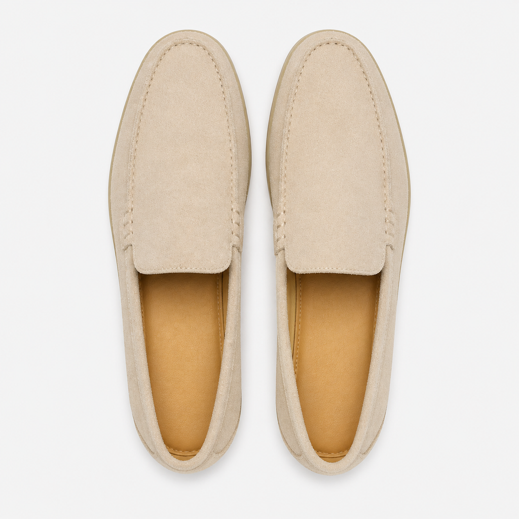 Men's Suede Loafers Without Laces