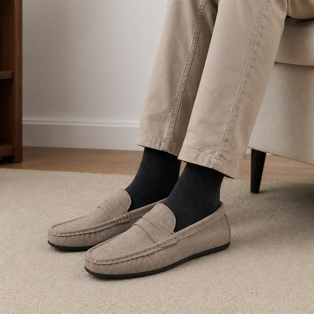 Men's Lightweight Suede Loafers
