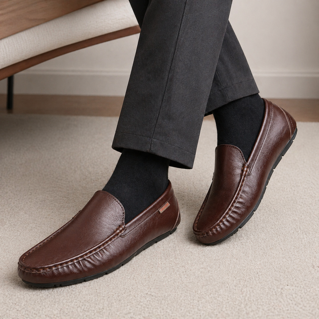 Men's Leather Boat Loafers