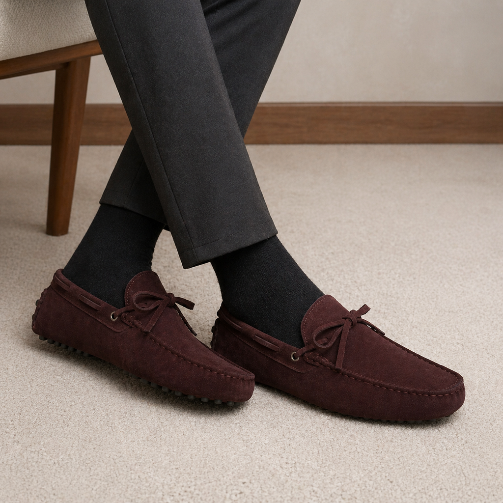 Men's Suede Boat Loafers