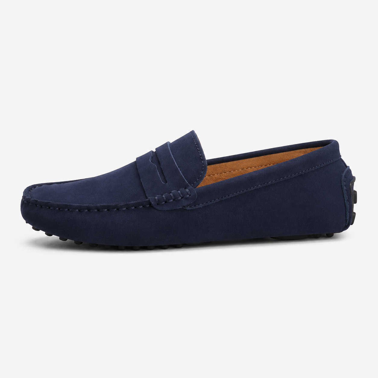 Men's Navy Blue Boat Loafers