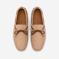 Men's Beige Boat Loafers