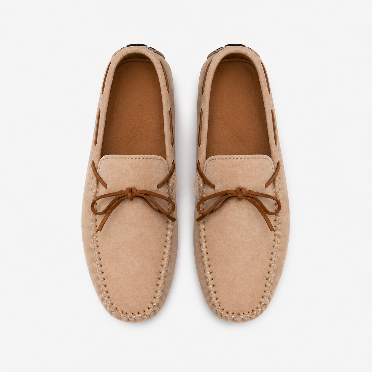 Men's Beige Boat Loafers