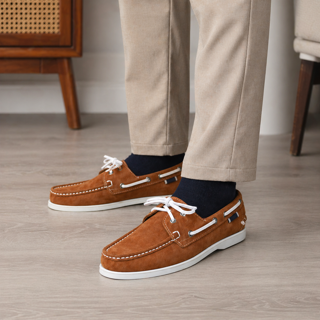 Men's Boat Loafers – Camel