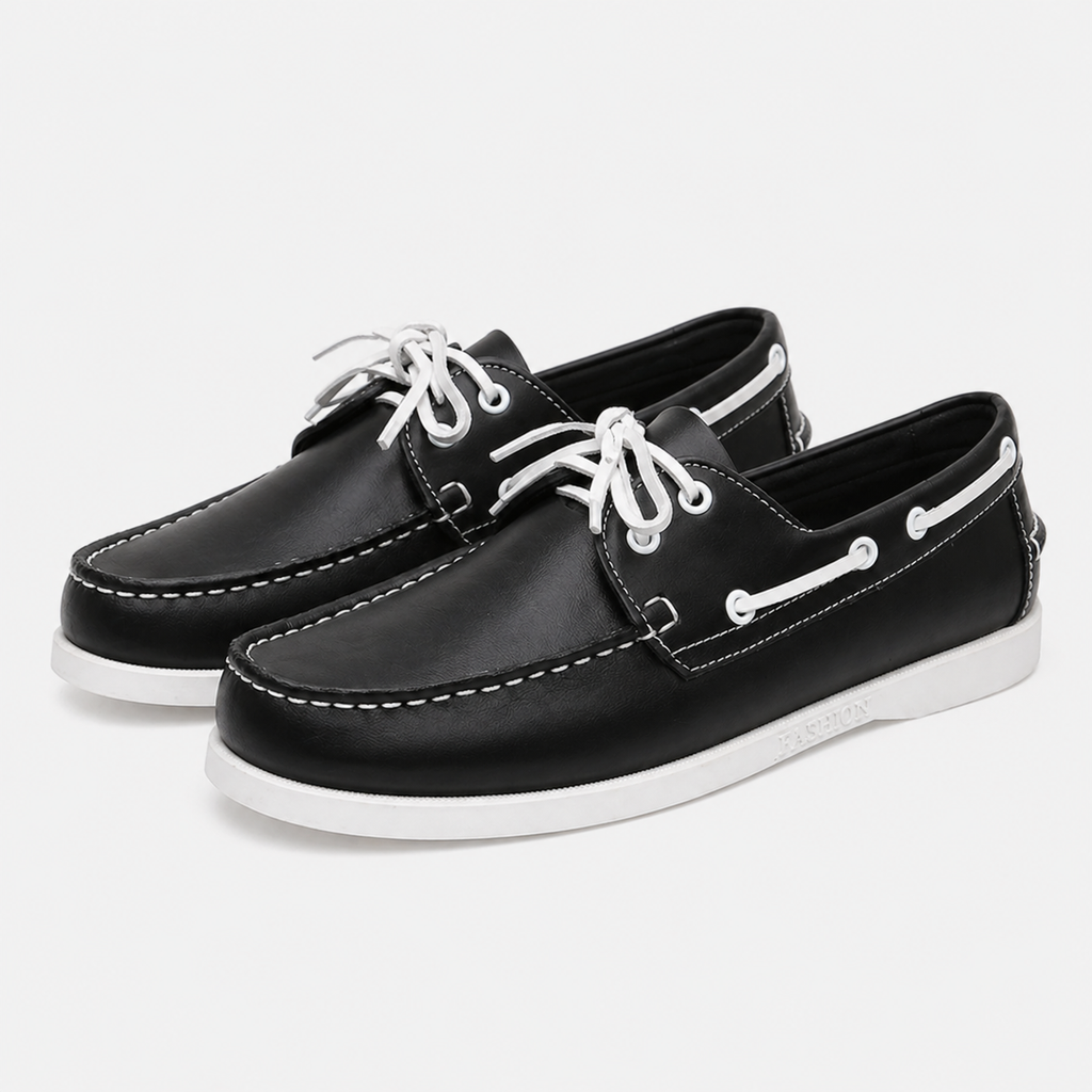 Men's Boat Loafers – White Sole